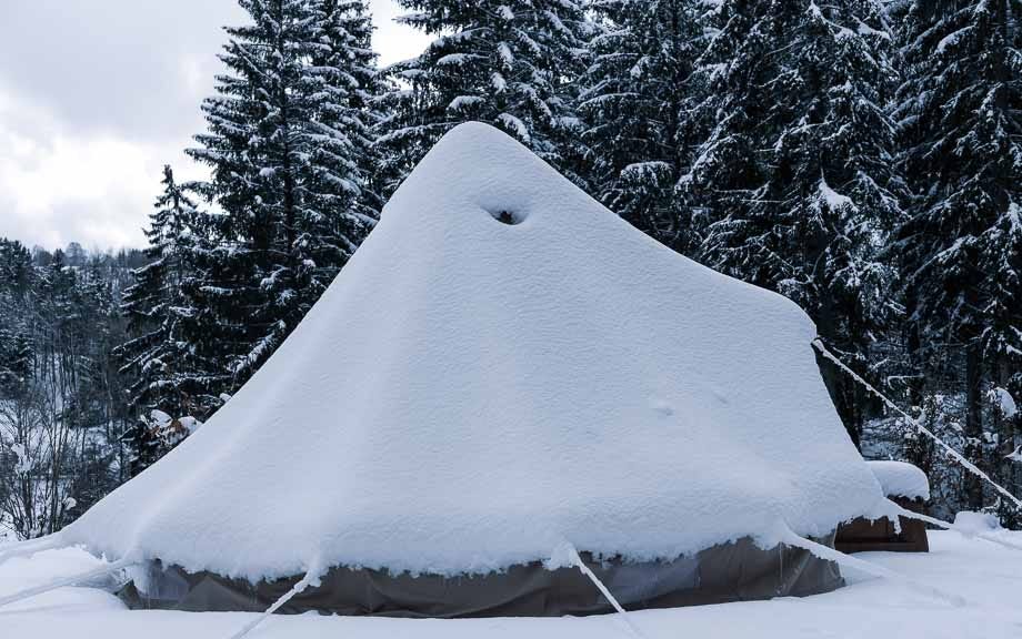 Snow Load on Canvas Tents