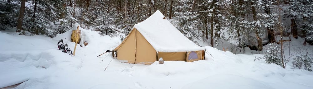 Sneeuwbelasting op canvas tenten