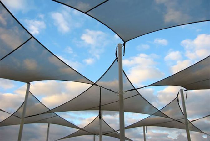 Stier Onmiddellijk paraplu CoolAir Zonnescherm | Driehoek | Canvas Bell Tenten | CanvasCamp
