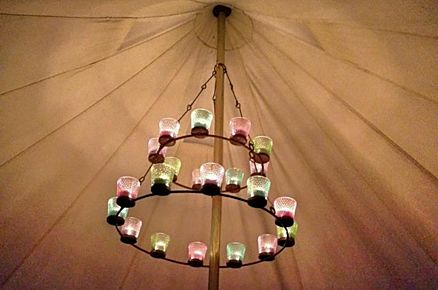 Double Tea Light Chandelier Tent Decoration