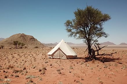africa glamping bell tent two doors