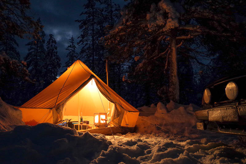 Winter Glamping Tent