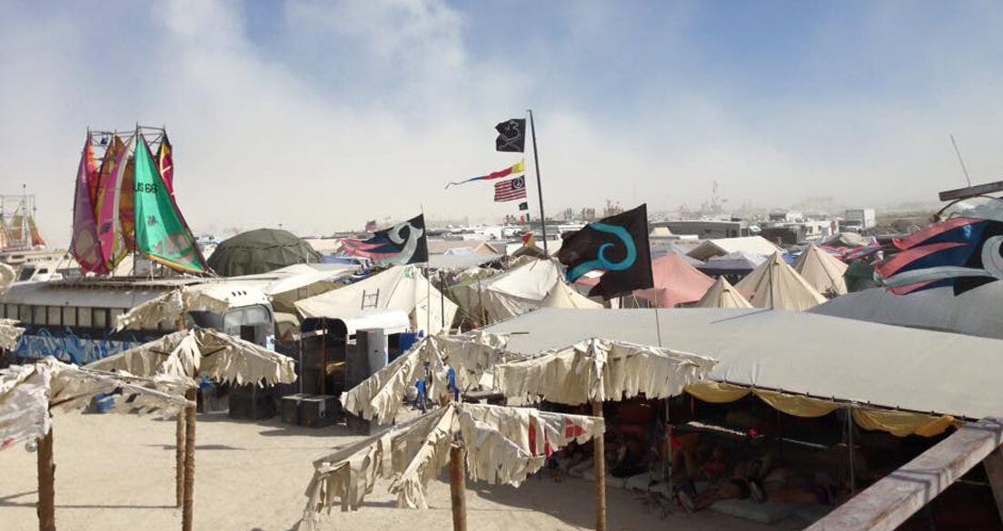 burning man how to pitch a tent on the playa